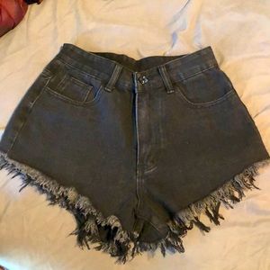 Black Flame Jean shorts